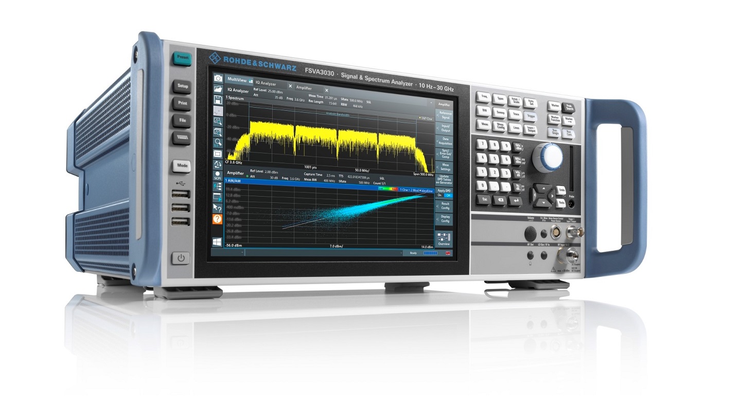 A Rohde & Schwarz é a primeira a trazer largura de banda de análise de 1 GHz para um analisador de espectro e sinal de médio alcance - ideal para 5G N