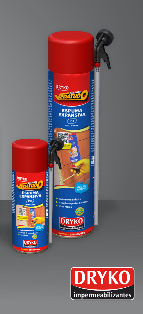 DRYKO lança novos acondicionamentos da Espuma Expansiva PU