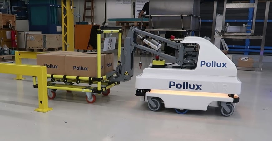 Pollux leva robôs colaborativos e nova geração de veículo autoguiado na Feimec 2018